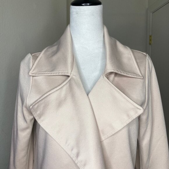 Adrianna Papell Champagne Blush Drape Front Blazer Small Office Classic Sleek - Picture 2 of 12